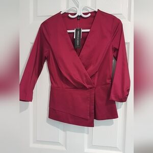 Le chateau metallic Raspberry color blouse
